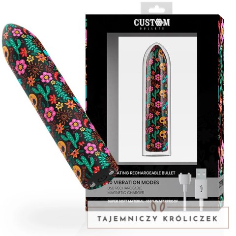 CalExotics Custom Bullets Akumulatorowy Mini Masażer Czaszka 10 Trybow CUSTOM BULLETS