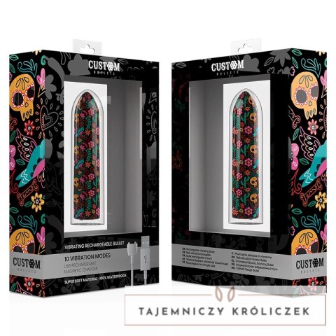 CalExotics Custom Bullets Akumulatorowy Mini Masażer Czaszka 10 Trybow CUSTOM BULLETS