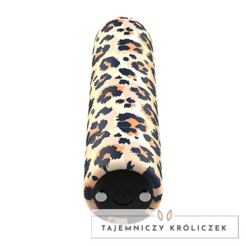 CalExotics Custom Bullets Leopard - mini masażer 10 trybow, magnetyczny CUSTOM BULLETS
