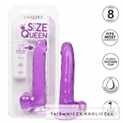 CalExotics Size Queen Violet 20,3 cm - model anatomiczny z przyssawką CALEXOTICS