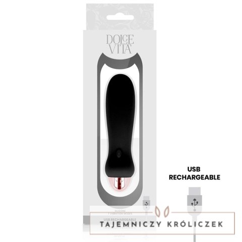 Dolce Vita Black Five - Wibrujące urządzenie intymne, 7 trybow, silikon DOLCE VITA