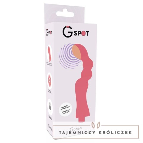 G-SPOT Gohan masażer intymny ładowalny jasnoczerwony silikon 200mm G-SPOT