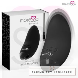 Moressa Blossom Black - kompaktowy masażer silikonowy, 6 trybow MORESSA