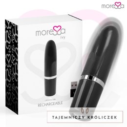 Moressa Ivy kompaktowy stymulator podrożny czarny, silikon medyczny MORESSA