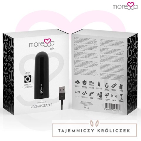 Moressa Nix Czarny - Pilot bezprzewodowy, 7 trybow, silikon medyczny MORESSA