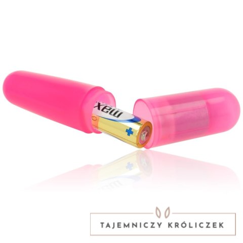 OHMAMA Rożowy Wibrujący Mini Pocisk PCV 110x23mm na baterie AA OHMAMA