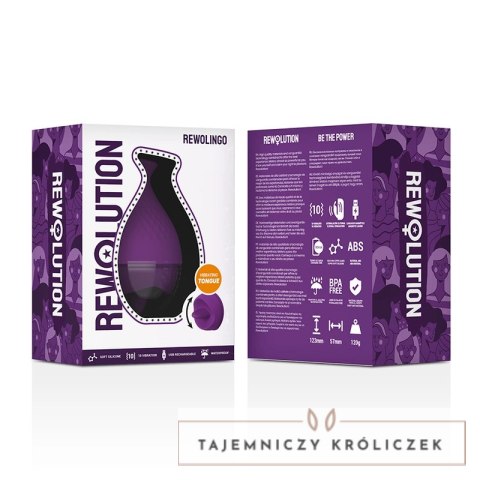 Rewolution Rewolingo - wibrujący model z dynamicznym językiem, fioletowy REWOLUTION