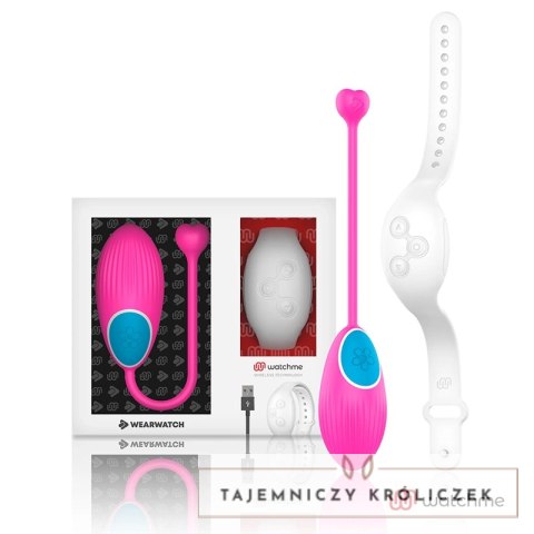 WEARWATCH Egg Fuksja - model z pilotem WATCHME, silikon medyczny, 7 trybow WEARWATCH