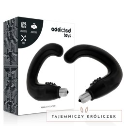 Addicted Toys masażer analny czarny TPR z wibracją ergonomiczny ADDICTED