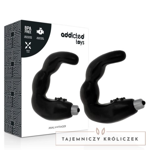 Addicted Toys masażer stref intymnych wibrujący czarny TPR ADDICTED