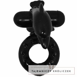 Baile Sweet Ring silikonowy pierścień z systemem wibracji czarny BAILE