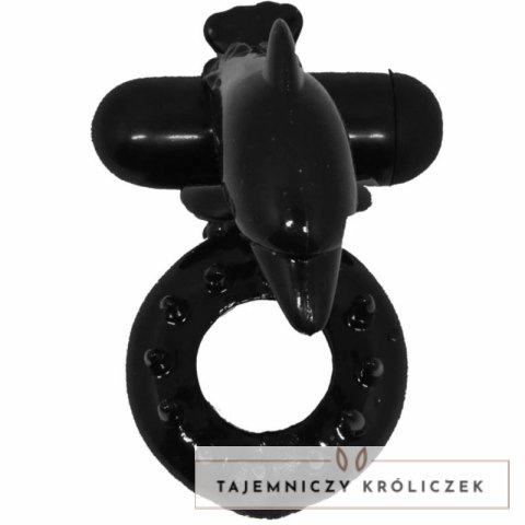 Baile Sweet Ring silikonowy pierścień z systemem wibracji czarny BAILE
