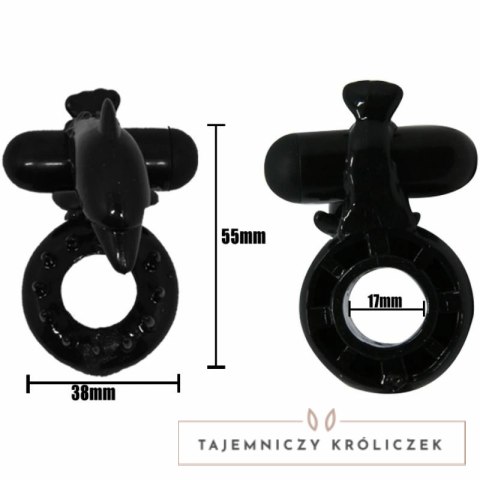 Baile Sweet Ring silikonowy pierścień z systemem wibracji czarny BAILE