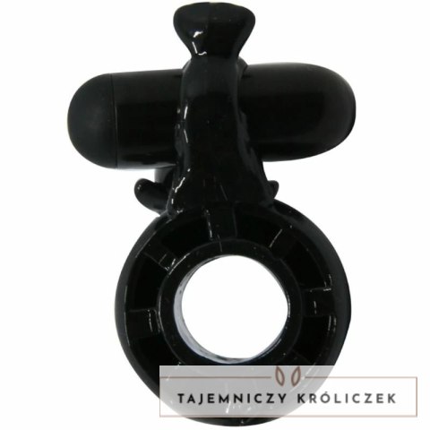 Baile Sweet Ring silikonowy pierścień z systemem wibracji czarny BAILE
