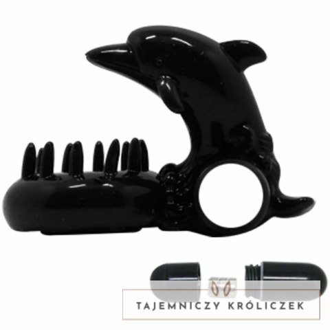 Baile Sweet Ring silikonowy pierścień z systemem wibracji czarny BAILE