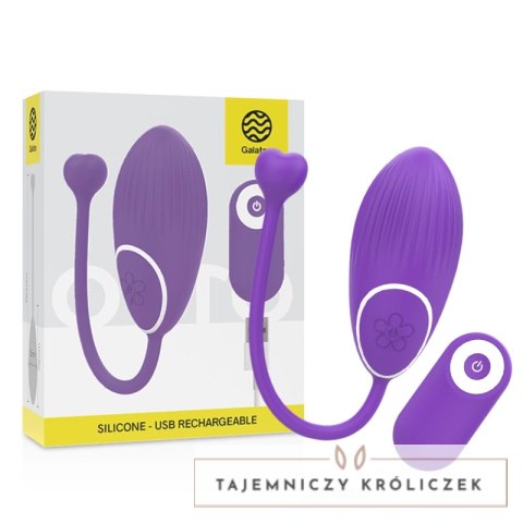 Galatea Otto Click&Play - stymulator par z pilotem, silikon liliowy 19cm GALATEA