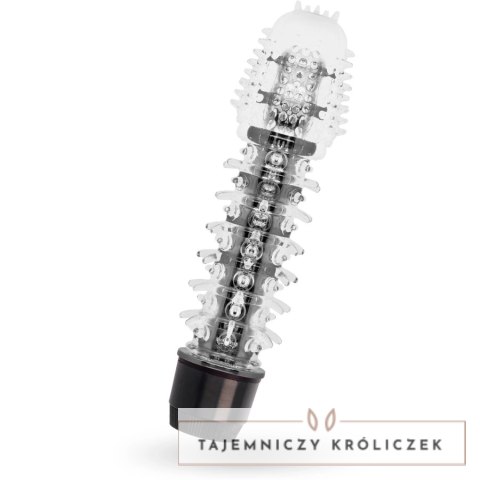 Glossy Axel Black - wibrujący system intymny TPE 14 cm wodoodporny GLOSSY