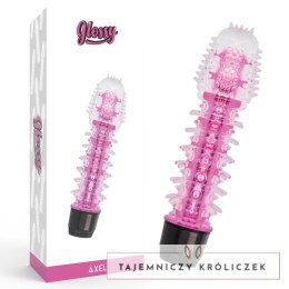 Glossy Axel Pink - wibrator anatomiczny z TPE, 14 cm, wodoodporny GLOSSY