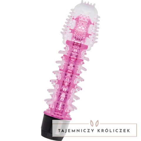 Glossy Axel Pink - wibrator anatomiczny z TPE, 14 cm, wodoodporny GLOSSY