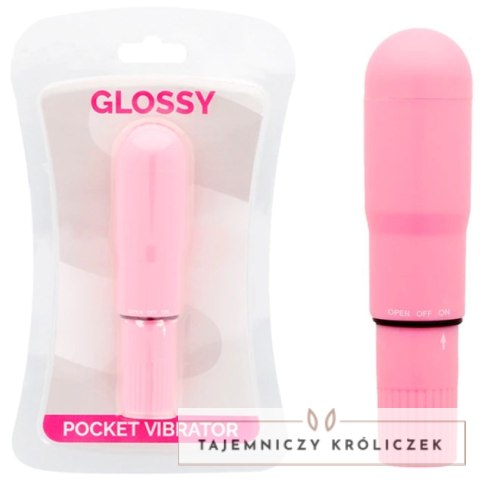 Glossy Brilliant Mini Wibrator Kieszonkowy Rożowy ABS 107x25mm GLOSSY