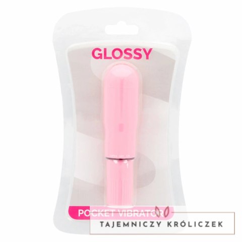 Glossy Brilliant Mini Wibrator Kieszonkowy Rożowy ABS 107x25mm GLOSSY