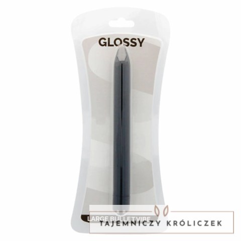 Glossy Brilliant Smukły Wibrator Czarny 165 mm ABS Wodoodporny GLOSSY