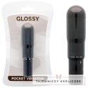 Glossy Brilliant - dyskretny mini masażer wibracyjny czarny, wodoodporny GLOSSY