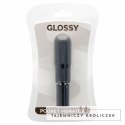 Glossy Brilliant - dyskretny mini masażer wibracyjny czarny, wodoodporny GLOSSY