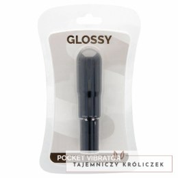 Glossy Brilliant - dyskretny mini masażer wibracyjny czarny, wodoodporny GLOSSY