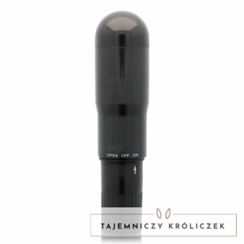 Glossy Brilliant - dyskretny mini masażer wibracyjny czarny, wodoodporny GLOSSY
