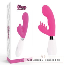 Glossy Elvi Rożowy masażer silikonowy 10 trybow, 12 cm, 2 silniki GLOSSY