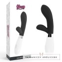 Glossy Jackson Czarny - silikonowy masażer krolik, 10 trybow, 12 cm GLOSSY