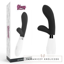 Glossy Jackson Czarny - silikonowy masażer krolik, 10 trybow, 12 cm GLOSSY