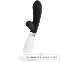 Glossy Jackson Czarny - silikonowy masażer krolik, 10 trybow, 12 cm GLOSSY