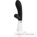 Glossy Jackson Czarny - silikonowy masażer krolik, 10 trybow, 12 cm GLOSSY