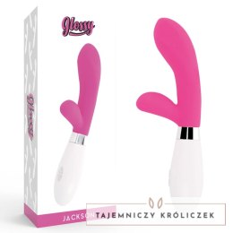 Glossy Jackson silikonowy masażer krolik 10 trybow, rożowy, 12 cm GLOSSY