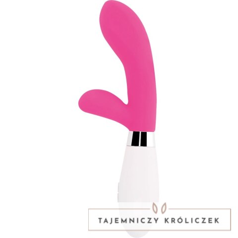 Glossy Jackson silikonowy masażer krolik 10 trybow, rożowy, 12 cm GLOSSY