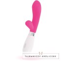 Glossy Jackson silikonowy masażer krolik 10 trybow, rożowy, 12 cm GLOSSY