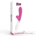 Glossy Jackson silikonowy masażer krolik 10 trybow, rożowy, 12 cm GLOSSY