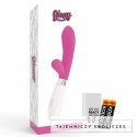 Glossy Jackson silikonowy masażer krolik 10 trybow, rożowy, 12 cm GLOSSY