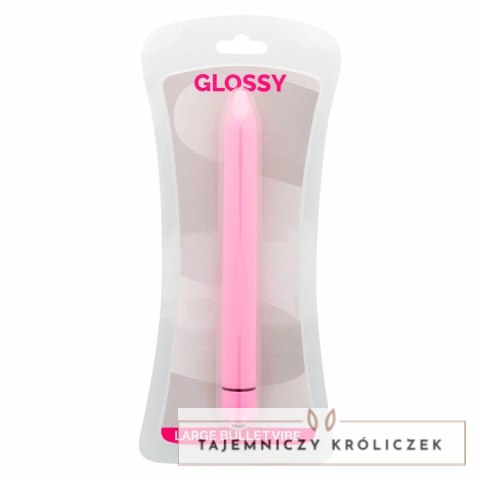 Glossy Slim - wibrujący model precyzyjny, rożowy, wodoodporny ABS GLOSSY