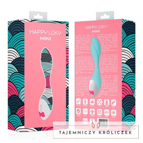 HAPPY LOKY Mini model wibracyjny 7 trybow LED turkusowy USB HAPPY LOKY