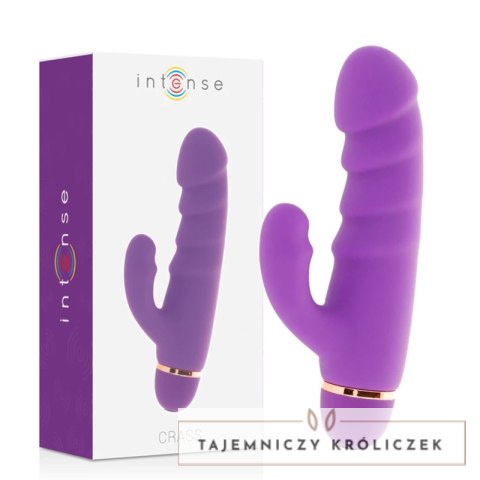 Intense Crass 20 Trybow Wibracji Silikonowy Model Liliowy 17,5 cm INTENSE