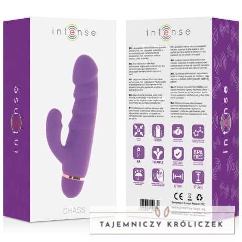 Intense Crass 20 Trybow Wibracji Silikonowy Model Liliowy 17,5 cm INTENSE