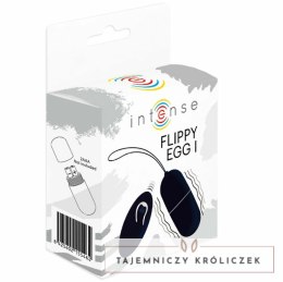 Intense Flippy I jajko zdalnie sterowane czarne silikonowe 12 trybow INTENSE