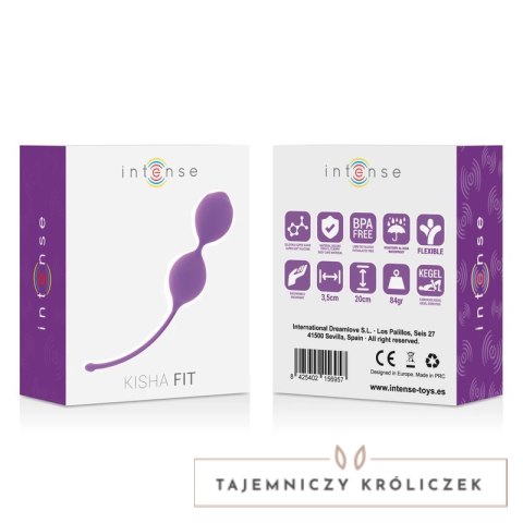 Intense Kisha Fit kulki Kegel silikonowe liliowe - wzmacnianie mięśni INTENSE