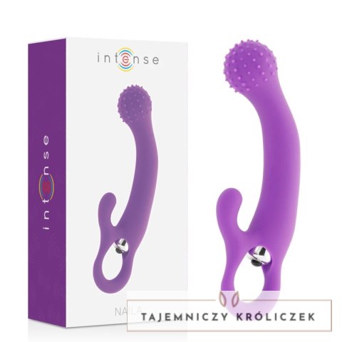 Intense Nailak silikonowy model wibrujący liliowy 17,5 cm wodoodporny INTENSE
