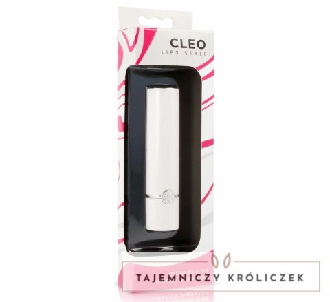 LYPS STYLE CLEO Biało-Rożowy Wibrator w Kształcie Szminki USB 10 Trybow LIPS STYLE