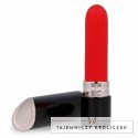 LYPS STYLE SHIA Czarny-Czerwony Wibrator w Kształcie Szminki USB 10 Trybow LIPS STYLE