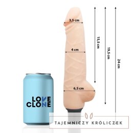 LoveClone Harald 24 cm Samosmarujący System Wibracji, elastyczny model LOVECLONE